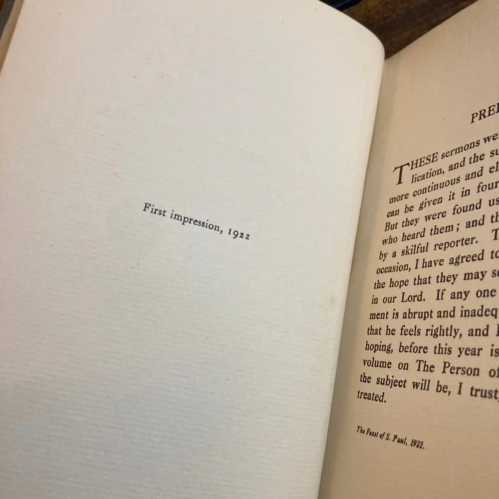 The Deity of Christ Charles Gore 1922 First Impression Hardcover Religious Book